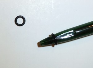 Slide an o-ring on the skinny end of the pen tube.