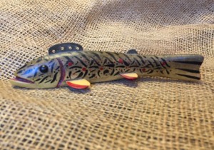 Michigan carver Mike Maxon made this stylized brown trout.